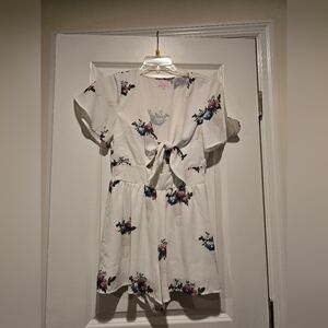 Floral Tie-Front Romper